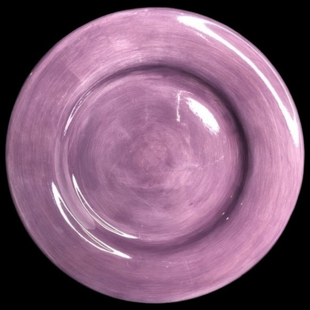 Tabletops Unlimited Espana Plum Hand Painted Ceramic Dinner 12 6/8” Plate in EUC